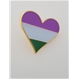 Genderqueer heart pin